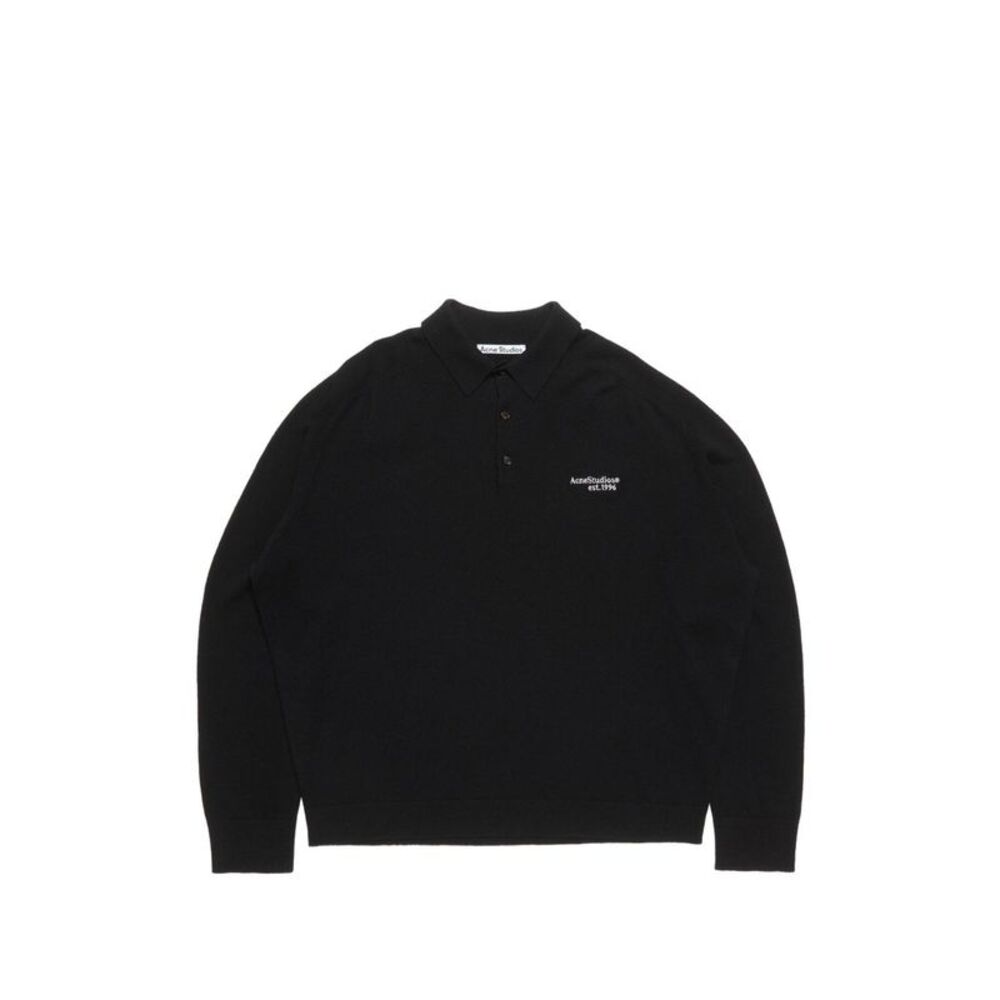 Acne Studios Men Logo Wool Polo Shirt